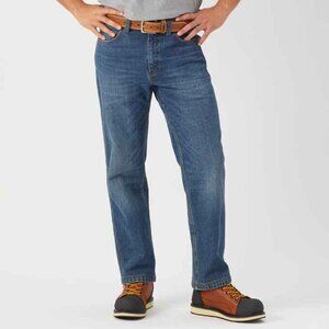 Duluth Trading Co Jeans Men's 48x30 Flex Ballroom Relaxed Fit Blue Cotton Blend
